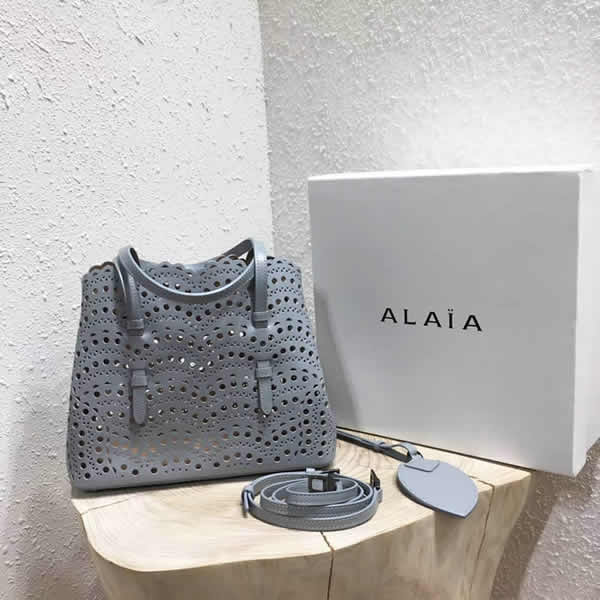 Fashion Alaia Blue Hollow Bag Tote Bags Shoulder Bag 1:1 Quality