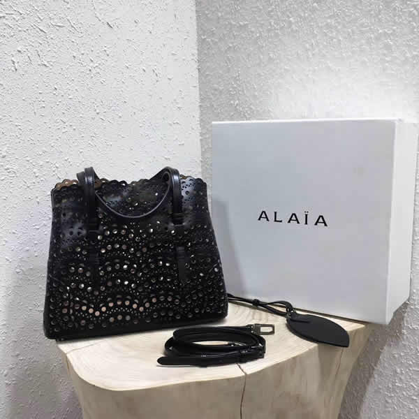 Fashion Alaia Black Hollow Bag Tote Bags Shoulder Bag 1:1 Quality
