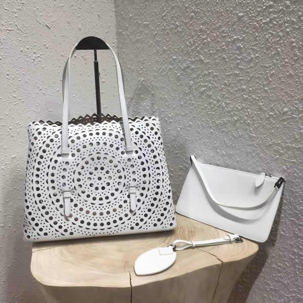 Wholesale Designer New Alaia Hollow Bag White Tote Bags High Quality