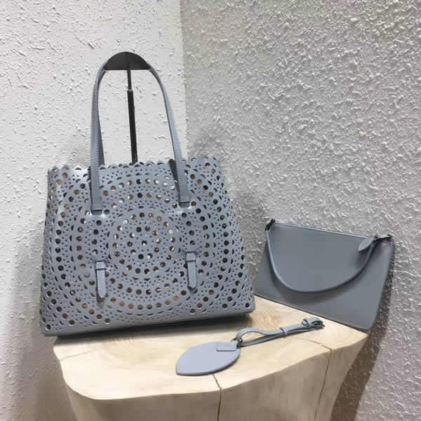 Wholesale Designer New Alaia Hollow Bag Gray Tote Bags High Quality