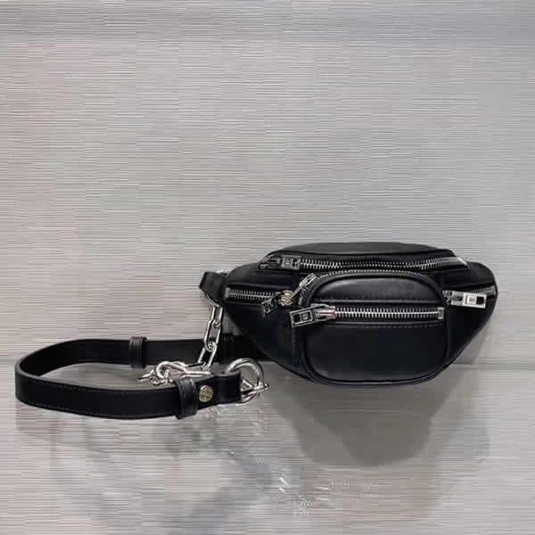 High Quality Fake Alexander Wang Classic Black Letter Belt Bag