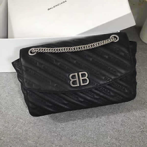 Replica Wholesale Discount Black Balenciaga Bb Round Flap Bag Outlet