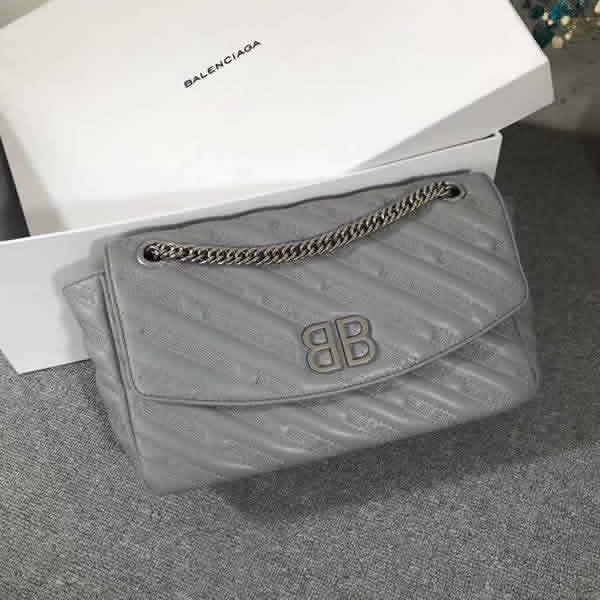 Replica Wholesale Discount Gray Balenciaga Bb Round Flap Bag Outlet