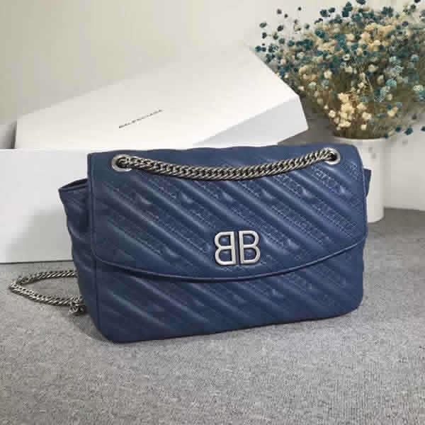 Replica Wholesale Discount Blue Balenciaga Bb Round Flap Bag Outlet