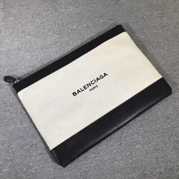 Replica Cheap New Balenciaga Canvas Black Clutch Bags