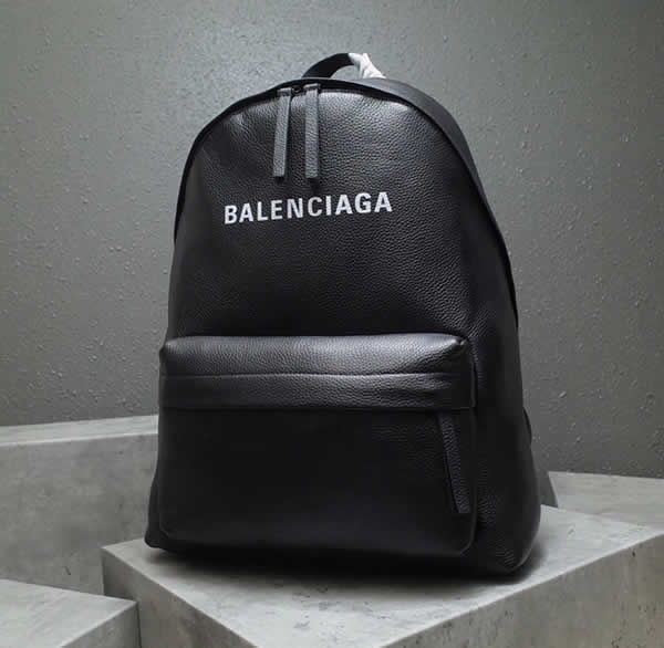 Replica Fashion Balenciaga Cowhide Black Printed Backpack 6N1060
