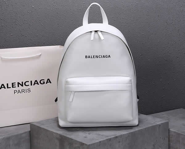 Replica Discount Balenciaga Cowhide White Printed Backpack 6N1060