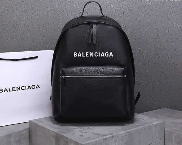 Replica High Quality Balenciaga Cowhide Black Printed Backpack 6N1060