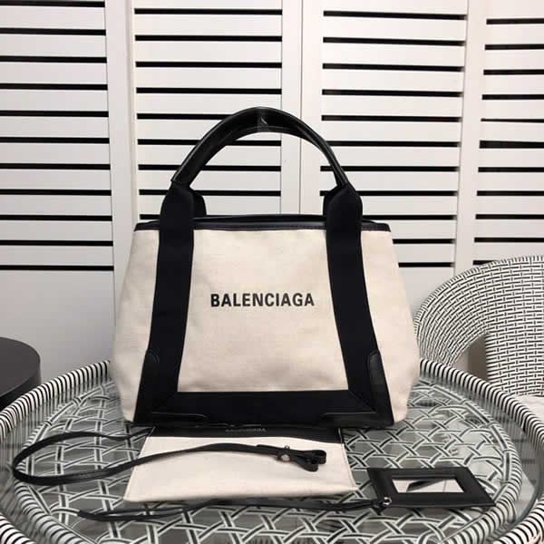 Fake New Cheap Fashion High Quality White Canvas Balenciaga Shoulder Bag