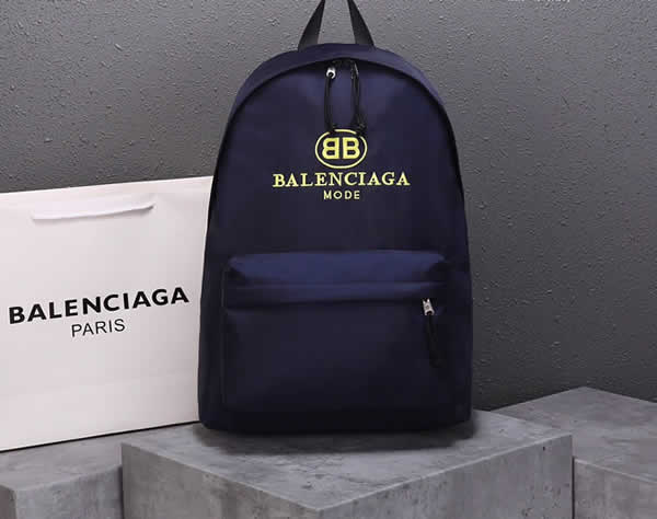 Replica New Balenciaga Blue Men Backpack With High Quality