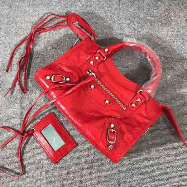 Replica Balenciaga Red Mini City Motorcycle Bag Classic Bag