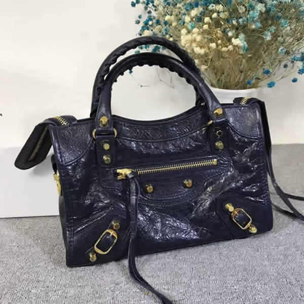 Replica Balenciaga Navy Blue Mini City Motorcycle Bag Classic Bag