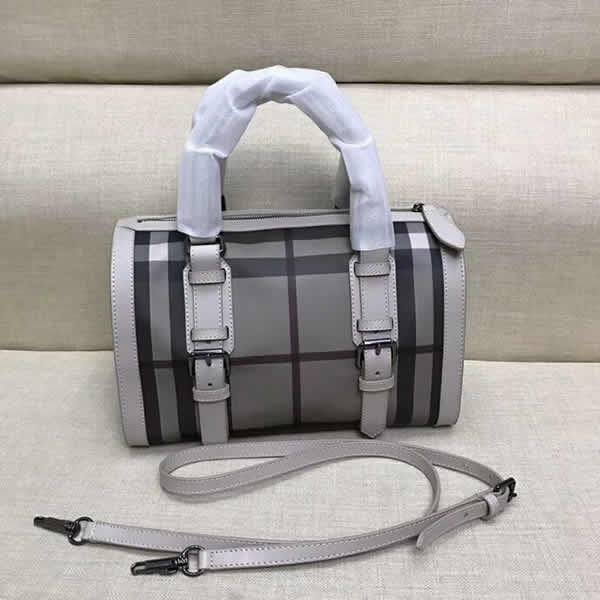Replica Burberry Female Pillow Bag Gray Top Handle Bags