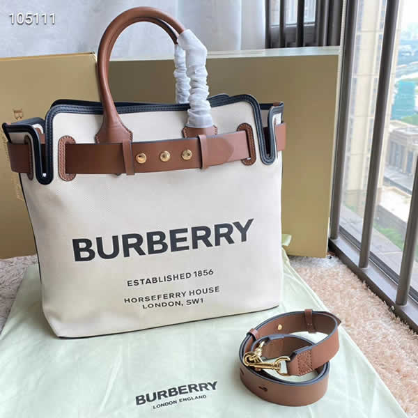 Replica New Burberry The Belt Horseferry Trench Brown Purse Handbags