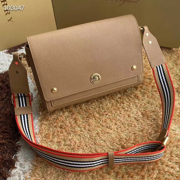 Replica New Burberry Leather High Quality Yellow Crossbody Flap Bag