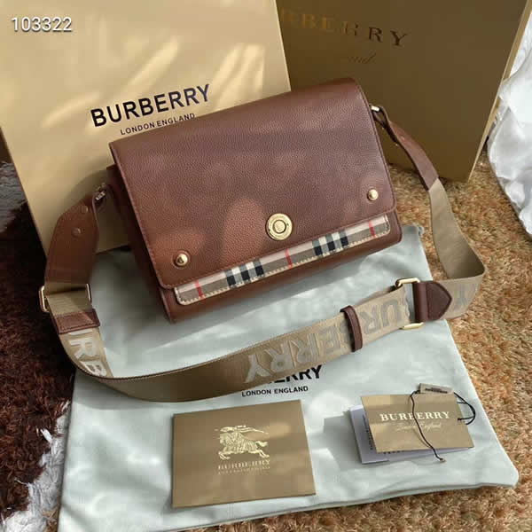Replica New Burberry Leather High Quality Natural Crossbody Flap Bag