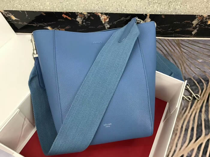 Replica Discount Blue Celine Sangle Seau Handbags Hot Sale