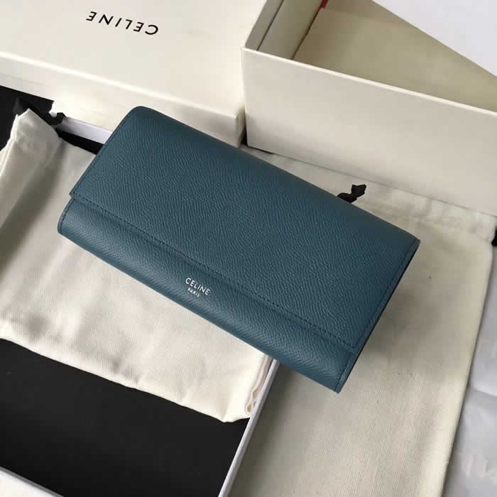 Fake Fashion New Green Celine Flip Wallet With 1:1 Quality