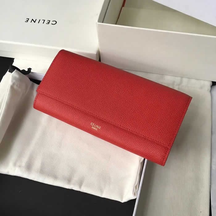 Fake Fashion New Red Celine Flip Wallet With 1:4 Quality