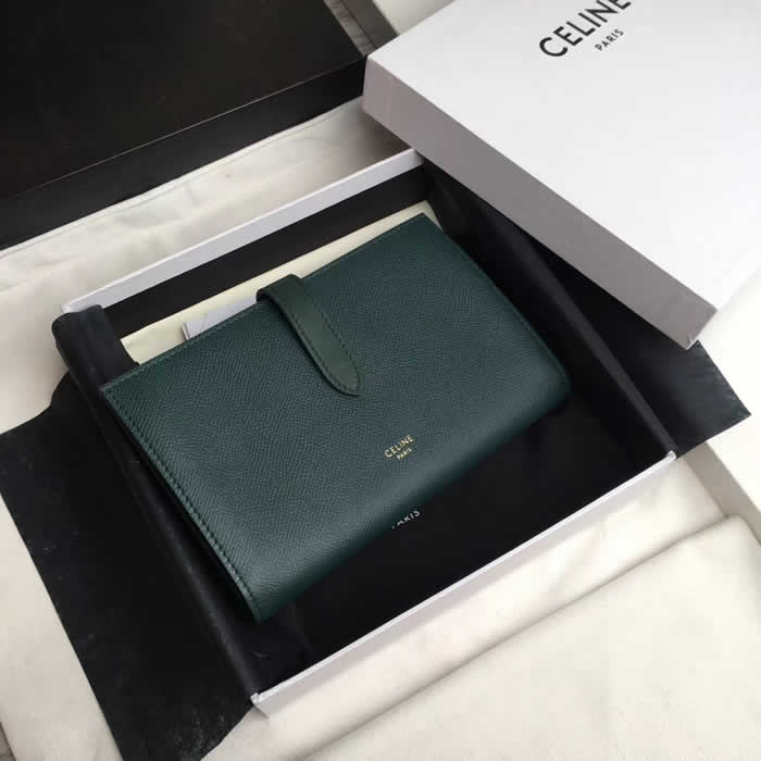 Top Quality Replica New Celine Green Strap Wallet Coin Purse