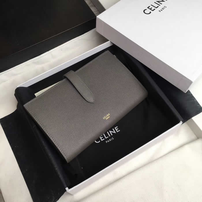 Top Quality Replica New Celine Gray Strap Wallet Coin Purse