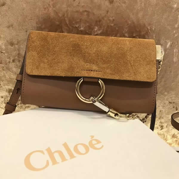 Replica Chloe Faye Mini Yellow Buckskin Leather Sheepskin lining Handbags Outlet