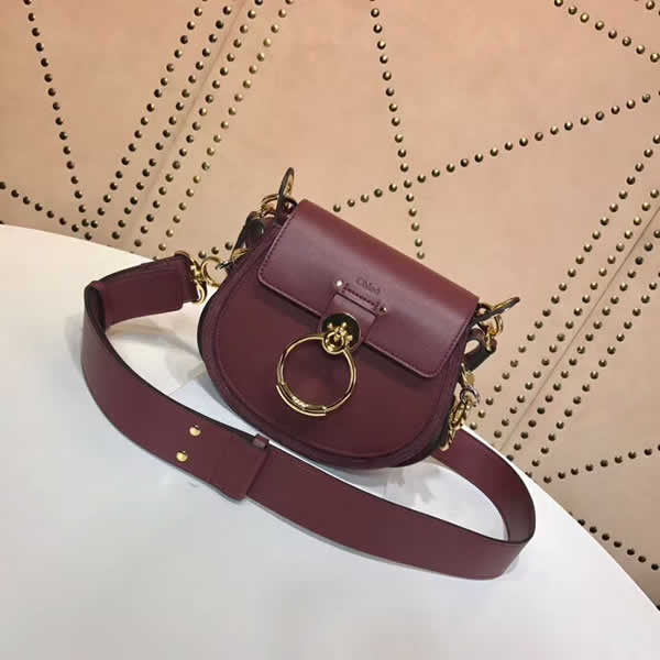 Fake Chloe Tess Saddle Bag Piggy Bag Red Shoulder Bag 3S153