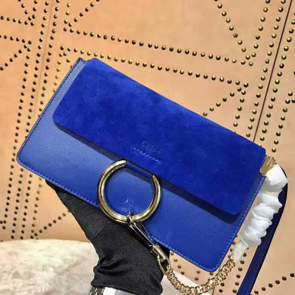 Fake Chloe Faye Multi-Function Blue Messenger Bag 3S1127