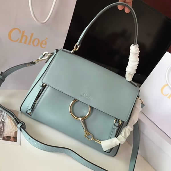 New Fashion Chloe Faye Day Blue Vintage Handbag Outlet 3S1322