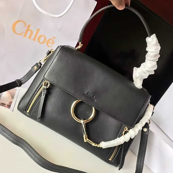 New Fashion Chloe Faye Day Vintage Black Handbag Outlet 3S1322