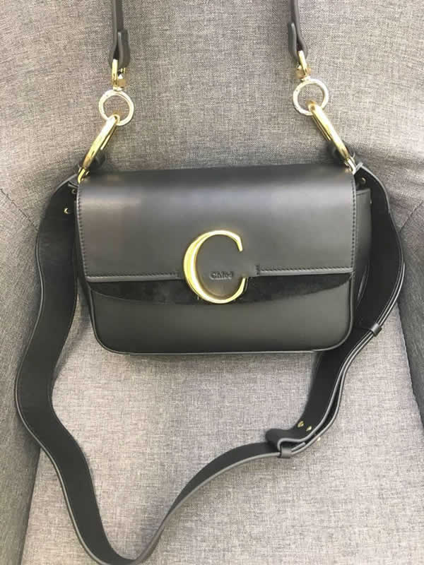 Fake New Cheap Chloe Bag Black Crossbody Bag Shoulder Bag