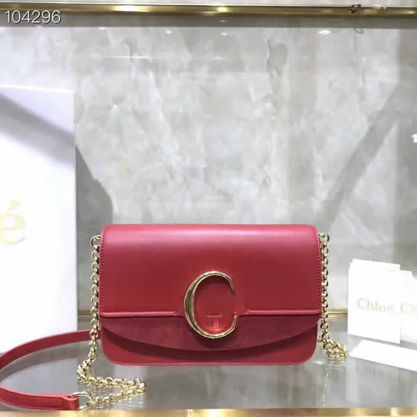 Replica Discount New Chloe Red Flap Shoulder Bag High Quality