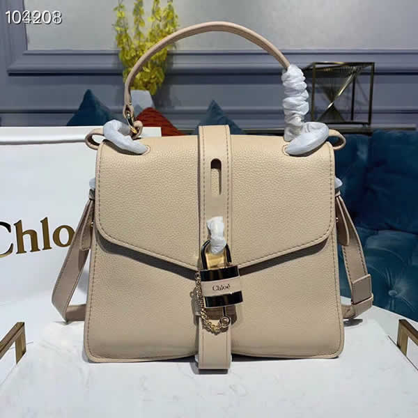 Designer Fake Cheap New Chloe Aby Khaki Tote Shoulder Bag