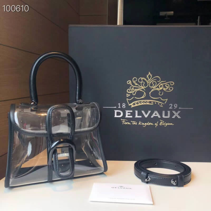 2019 Cheap Delvaux X-ray PVC bag Black Tote Crossbody Bag