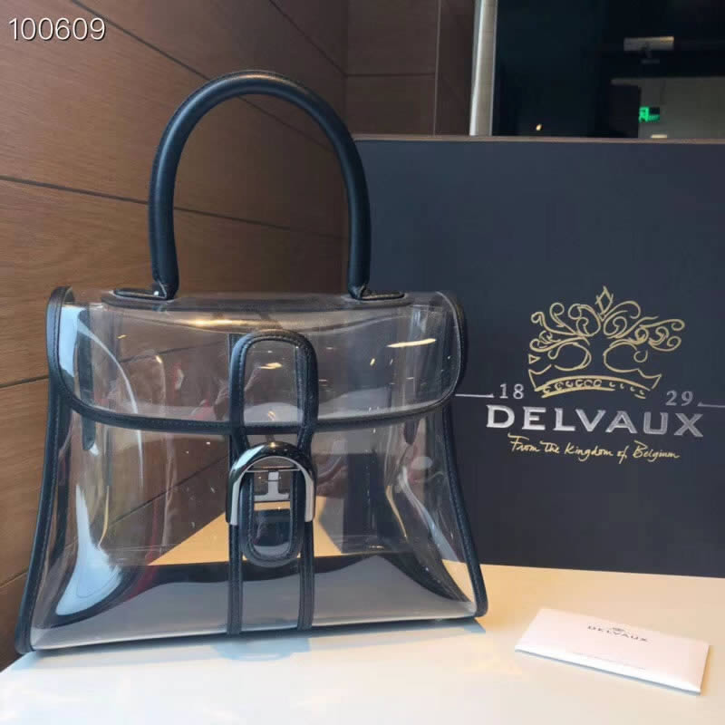 2019 New Discount Delvaux X-ray PVC bag Black Tote Crossbody Bag