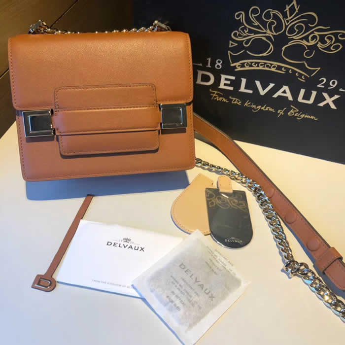 New Fake Delvaux Brilliant Yellow Madame Chaine Flap Shoulder Bag