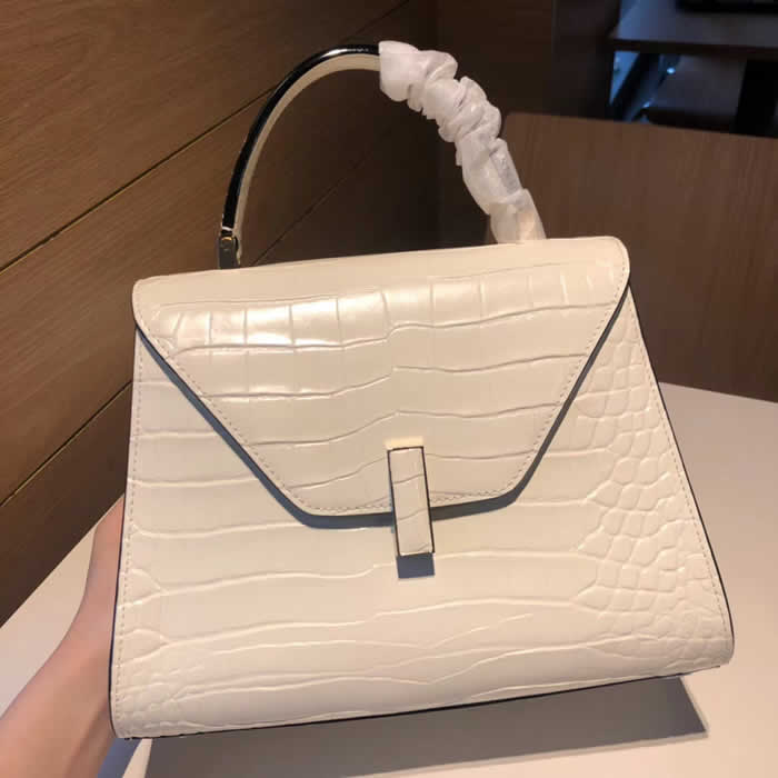 Fake Delvaux New Beige Crocodile Crossbody Bag With Top Quality