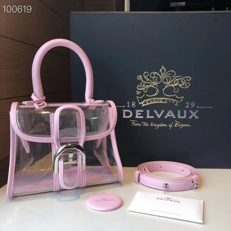 2019 Cheap Delvaux X-ray PVC bag Pink Tote Crossbody Bag