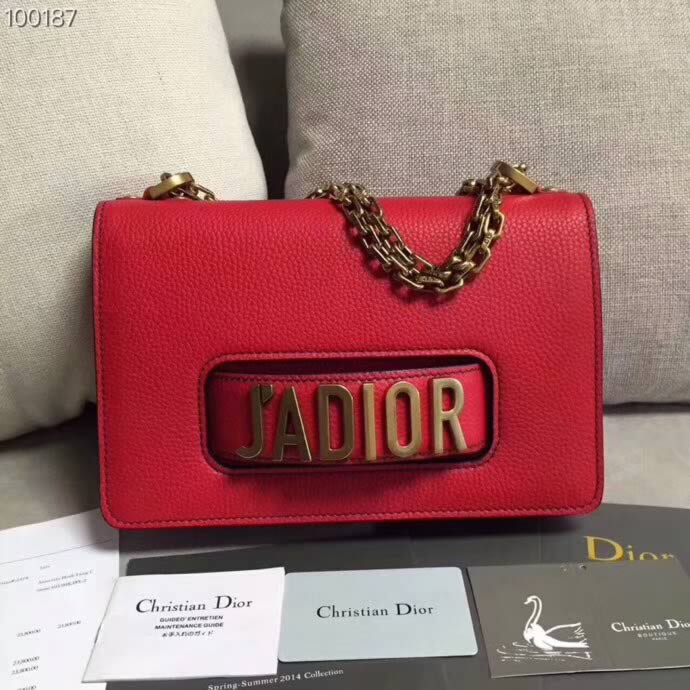 Wholesale Replica Litchi Top Quality Red Christian Dior Handbags