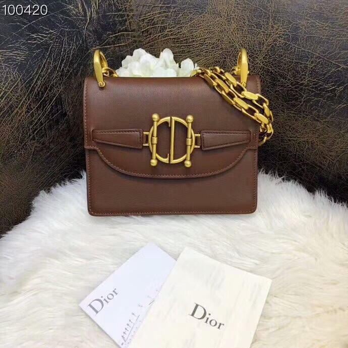 Fake Discount Dior Direction Brown Flip Handbags M6810