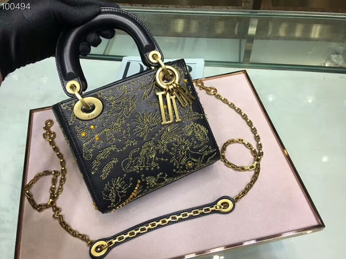 Knockoff Cheap Lady Dior Fw Handbags Black Messenger Bags