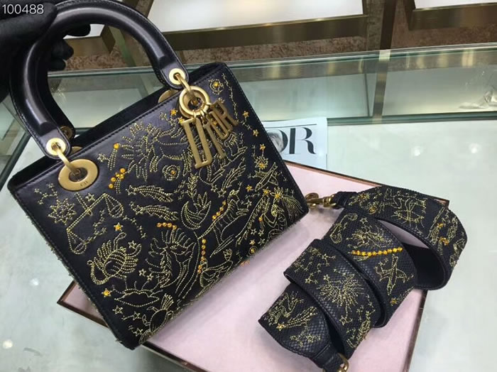Fake Discount Lady Dior Fw Handbags Black Messenger Bags