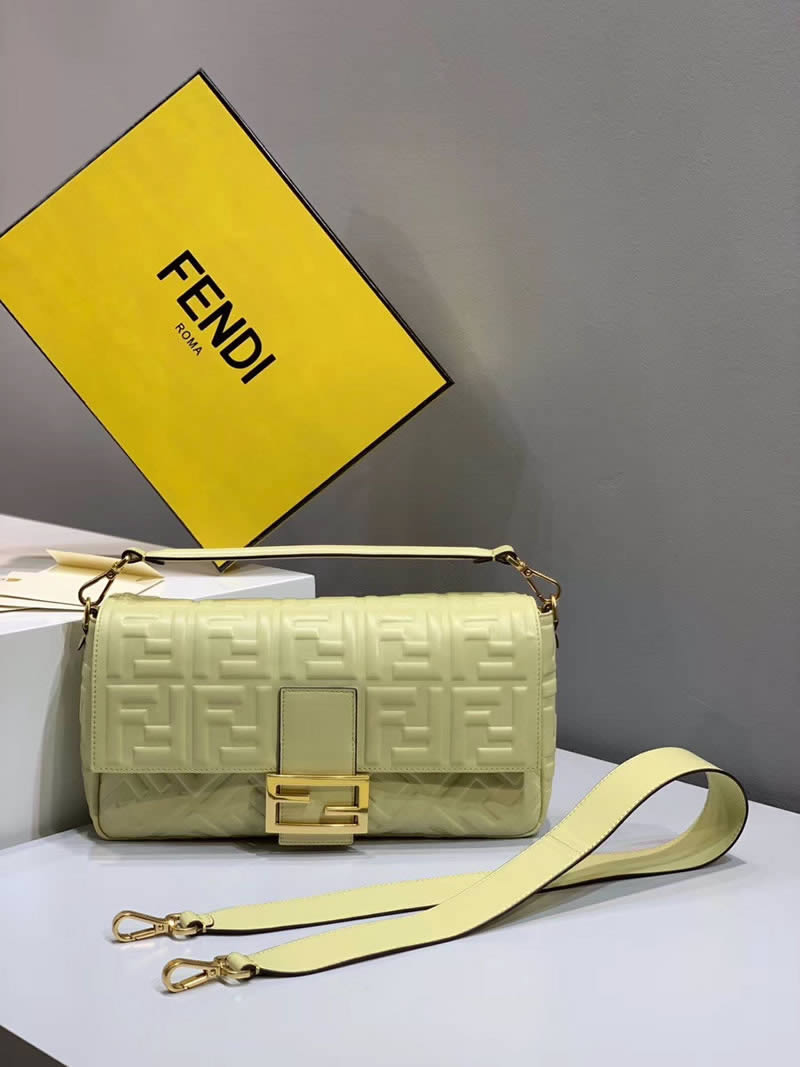 2019 Fashion Cheap Fendi Yellow Flip Tote Crossbody Bag 0192