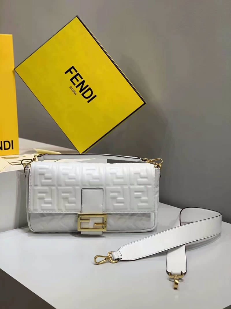 2019 Fashion Cheap Fendi White Flip Tote Crossbody Bag 0192