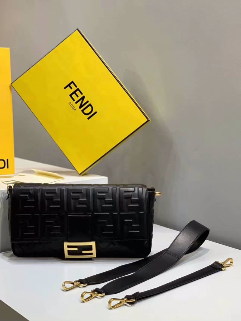 2019 Fashion Cheap Fendi Black Flip Tote Crossbody Bag 0192