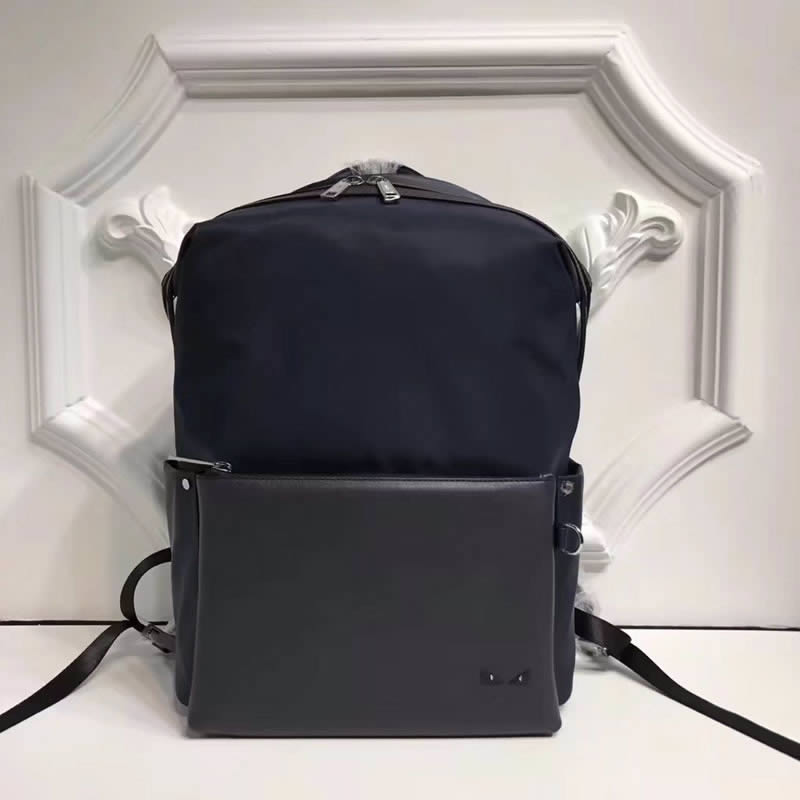 2019 Fashion Fendi Bag Bugs Black Nylon Leather Backpack 2325