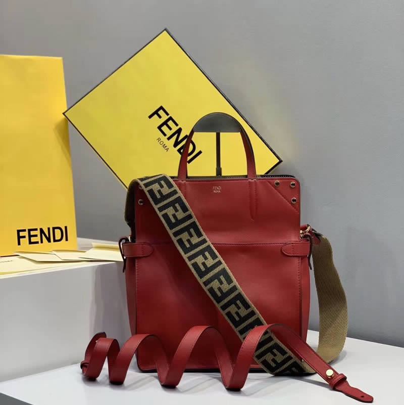 High Quality Fendi Red Crossbody Shoulder Tote Handbags 303S