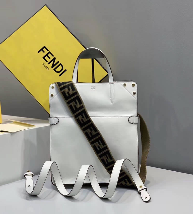 High Quality Fendi White Crossbody Shoulder Tote Handbags 303S