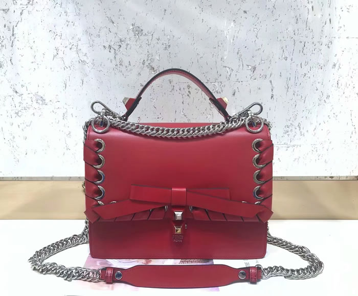 Fake Red Fendi Bow Retro Organ Bag Messenger Bag 8283