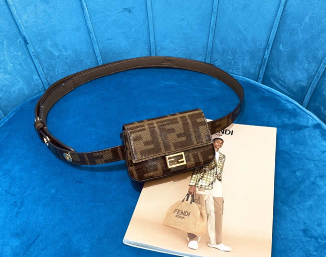 Fake Fendi Super Mini Baguette Messenger Bag Waist Bag 0136